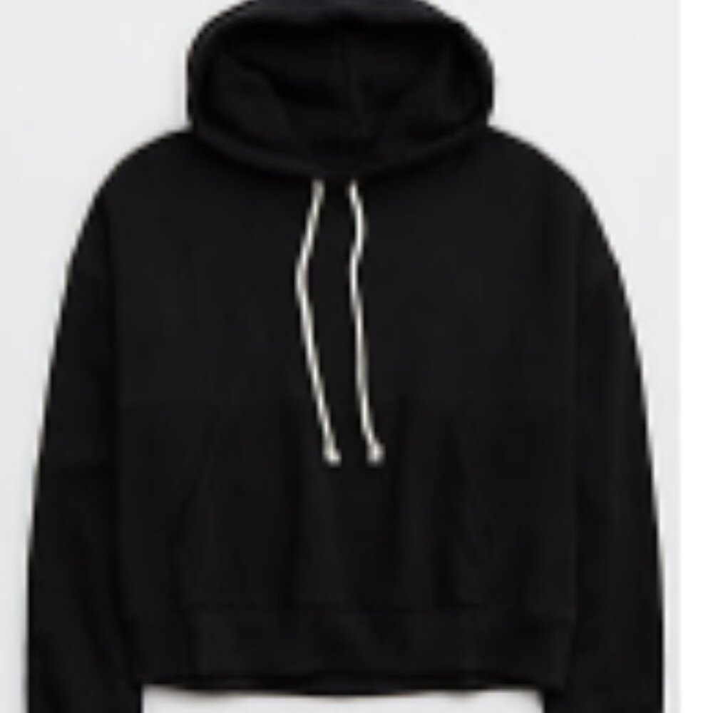 Aerie Textured Cropped Hoodie